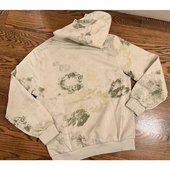 Nike Kids Club French Terry Marbled Green Hoodie Size Large New - Picture 5 of 5